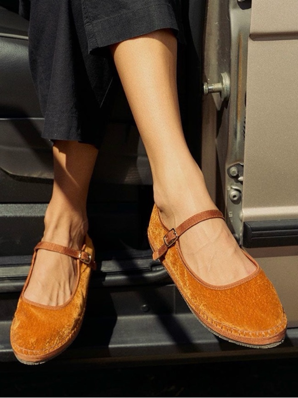 SeaVees Velvet Mary Jane Shoes in Topaz